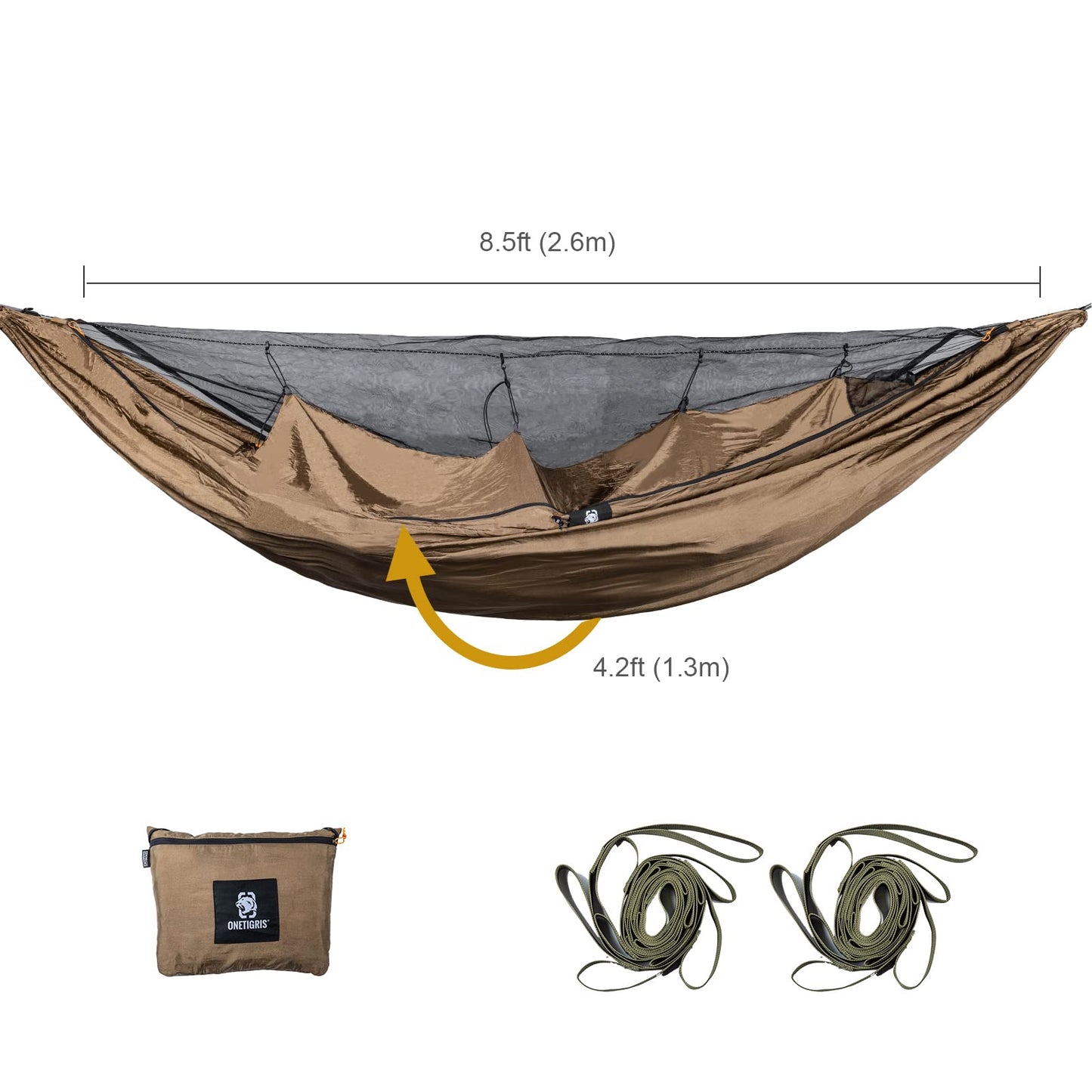 OneTigris KOMPOUND Camping Hammock + OneTigris Bulwark Waterproof Camping Tarp