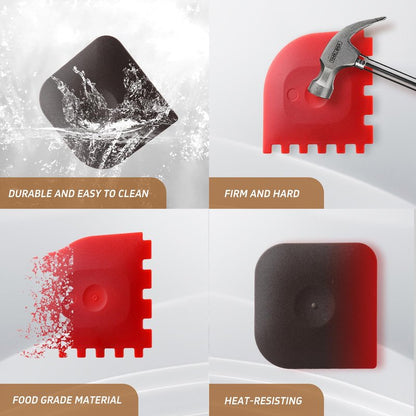 Pan Scraper，5 Pcs Pot Scraper Plastic，Pot Scraper Non Scratch for Cast Iron and Grill Scraper Tool kitchen Set Pot and Pan Cleaning