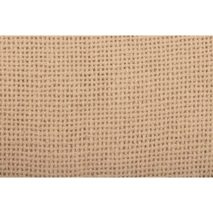 VHC Brands Burlap Fringed Bed-Skirts, Queen, Vintage White Tan
