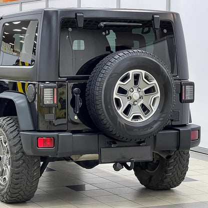 XOOKUN JK Spare tire Carrier Adjust Height Width Compatible Wrangler JK JKU 2007-2018 Unlimited (2/4 Doors) Up to 40 inch