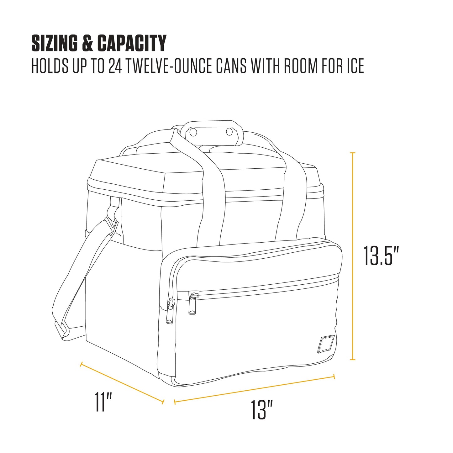 Carhartt Thick Foam Fully Insulated Cold Front Coolers, Premium Ice Retention, Durable Water Resistant Material W/Front Zippered Pocket, 24 Can Lunch Cooler, Oiled Walnut