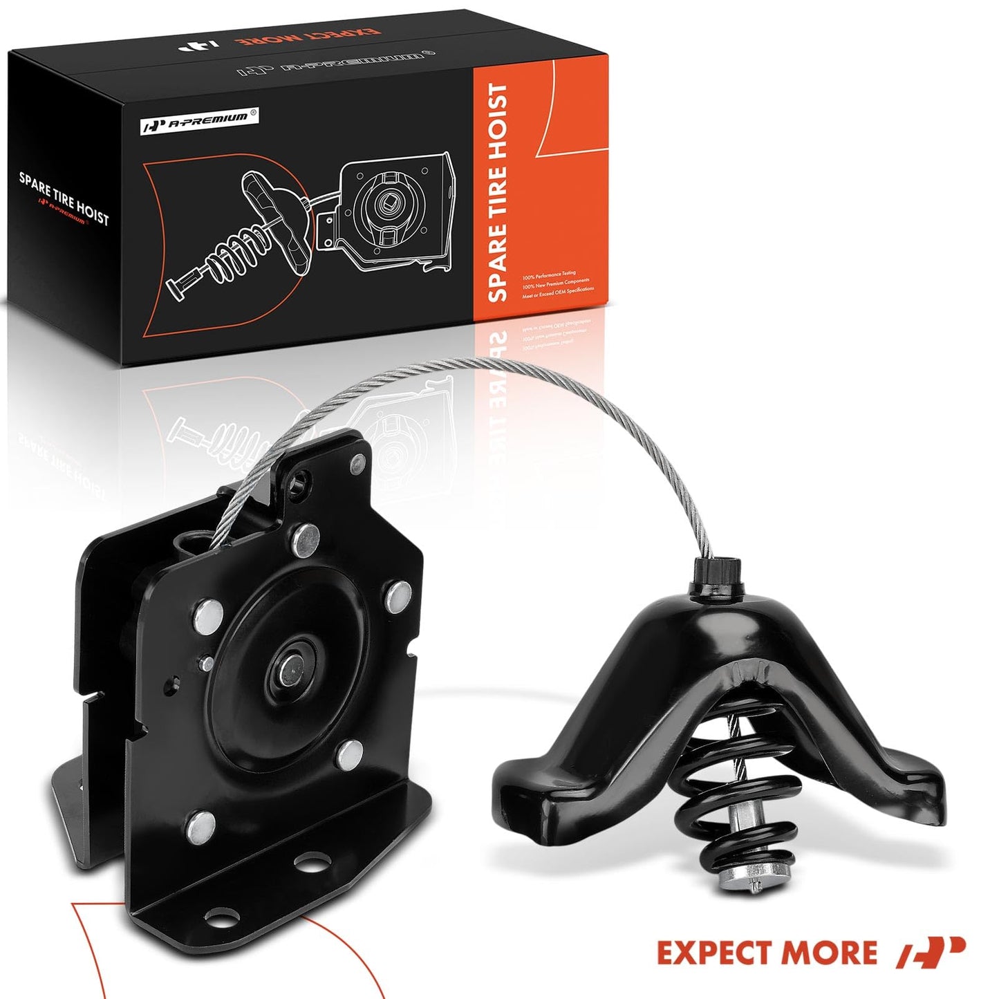 A-Premium Spare Tire Hoist Spare Tire Winch Carrier Compatible with Chevrolet Silverado 2500 HD, Silverado 3500 HD & GMC Sierra 2500 HD, Sierra 3500 HD, 2020 2021 2022 2023 2024