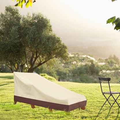 Vailge Waterproof Patio Chaise Lounge Cover - Heavy Duty UV Resistant Furniture Covers | 2 Pack, Medium, Beige & Brown