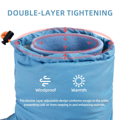 QEZER 0°F Cold Weather Sleeping Bag for Adults, Lightweight Backpacking Bag with Down Booties for Men and Women Keep Warm