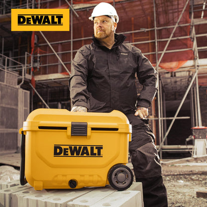 DEWALT Evaporative Air Cooler Portable Air Conditioner & 8 Gal Ice Chest with Battery & Charger, Digital Display & Turbo Cool to 53.6°F 3-Speed Settings Battery Powered Swamp Cooler, DXACN01A