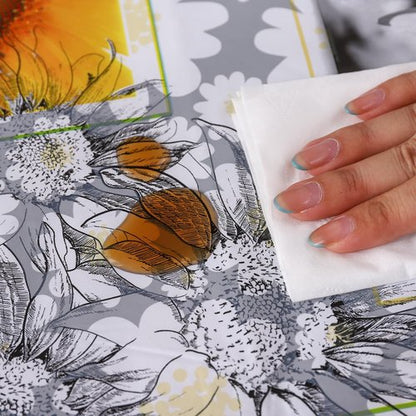 Heavy Duty Vinyl Tablecloth with Flannel Backing Waterproof Oil-Proof Plastic Table Cloth Stain-Resistant Wipeable Rectangle or Square Table Cover for Indoor and Outdoor ( Sunflower, 52X70 Inch)