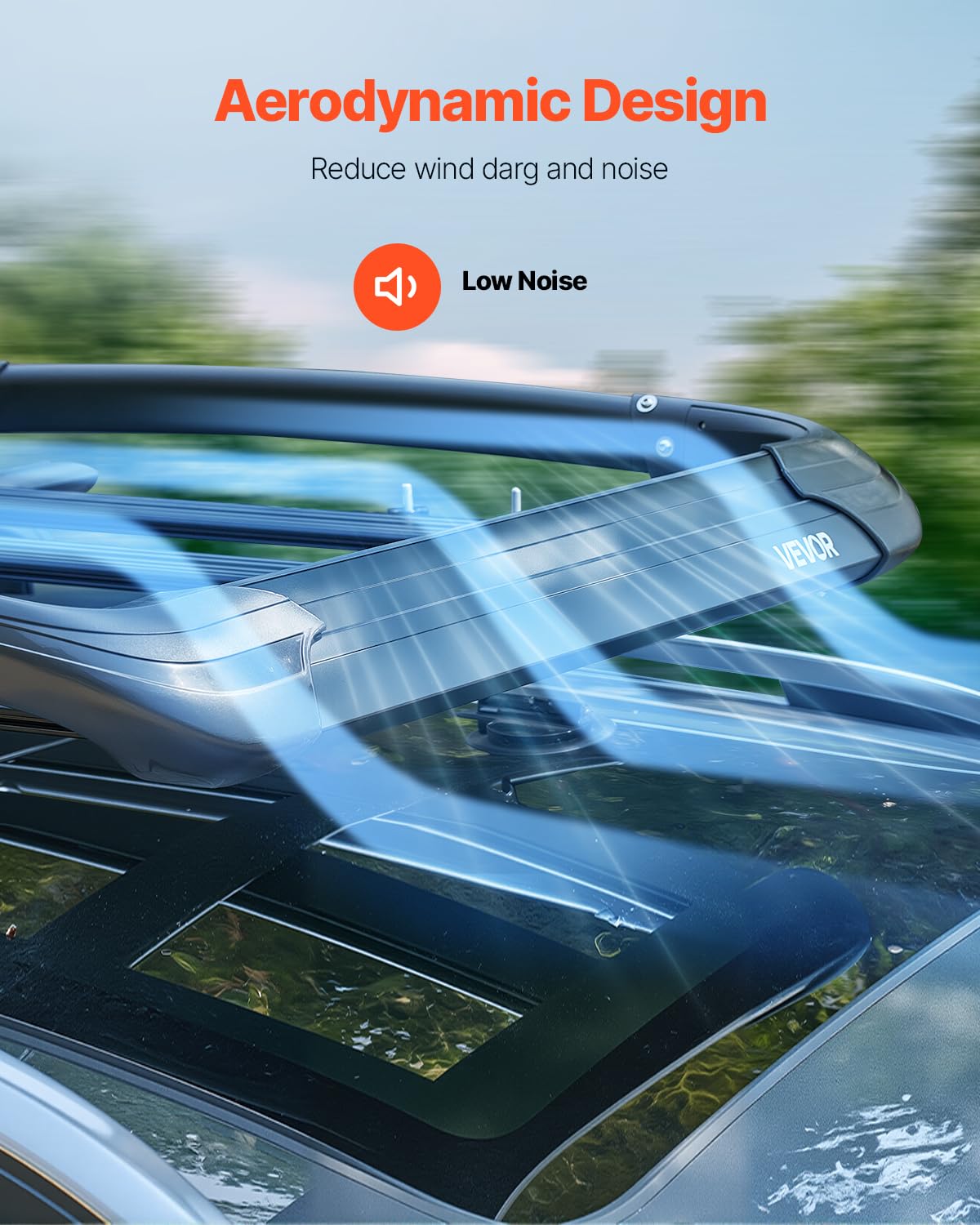 VEVOR Roof Rack Cargo Carrier, 48 x 40 x 5.6 in, Universal Rooftop Cargo Basket, Car Top Luggage Holder with 150 lbs Max Load Capacity, 4.1 in Fence, Anti-Rust Alloy Steel, Wind Fairing, for SUV Car