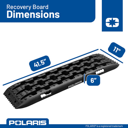 POLARIS Off-Road Recovery Traction Boards - 2 Pack Ultimate Tire Traction Mountable Mats for Sand, Mud & Snow, 6-Ton (13,000 lbs) Max Load, Reinforced Anti-Slip Teeth