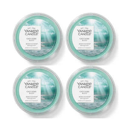Yankee Candle Catching Rays Fragrance MeltCups for Scenterpiece Warmers, Fresh & Clean Summer Scent, (Pack of 4)