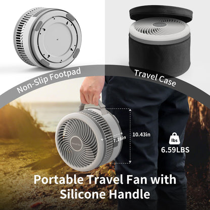 Socool 40000mAh Battery Operated Foldable Fan,Rechargeable Standing Fan, Remote Control & Colorful Light, Oscillating Telescopic, Timer & Digital Display, Foldaway Fans for Camping Travel Outdoor