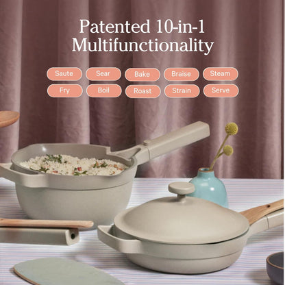 Our Place Mini Cookware Duo | 6-Piece Ceramic Cookware Set with Mini Always Pan & Mini Perfect Pot | Induction & Oven Safe up to 450°F | Nonstick, PFAS-Free Non-Toxic Cookware | Char
