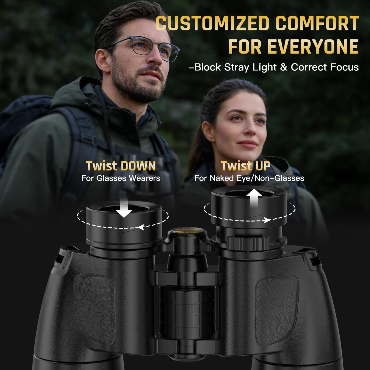 Sogries 10x50 Binoculars for Adults High Powered Binoculars for Bird Watching Long Distance IPX7 Waterproof Fully Multi-Coated BAK4 Prism Optics for Hunting Travel Birding Stargazing