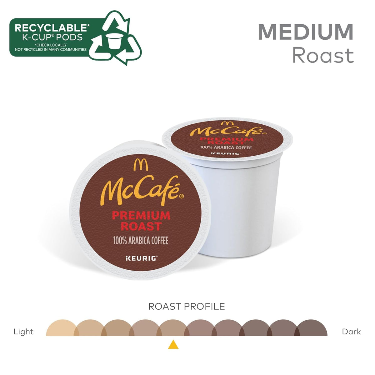 McCafe Premium Roast Coffee - Medium Roast K-Cup Pods for Keurig - 96 Count Pack