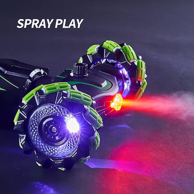 4WD Remote Control Gesture Sensor CarHand Controlled RC Stunt CarDouble-Sided Vehicle 360° Rotation with Light and Music Spray Watch Toy Cars for Boys &amp Girls Birthday