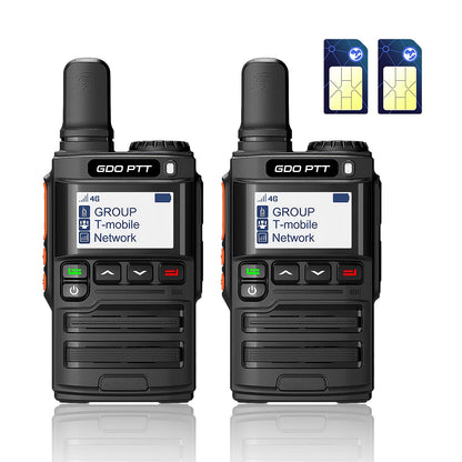 GODPTT Global Walkie Talkie【Free for Life】, Long Range Radio, Nationwide Unlimited Range, 4G LTE PoC Two-Way Radio, Stable Signal, Long Battery Life, Max Durability (2-Pack)