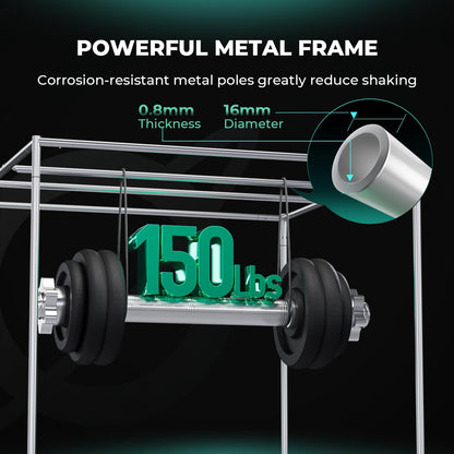 MARS HYDRO 5x2.6 Advanced Grow Tent, 60"x32"x80" High Reflective Mylar 1680D for Hydroponics Indoor Plant Growing, with Observation Window,Floor Tray and Smooth Zipper for TSL2000/SP3000