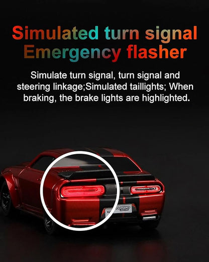 Turbo Racing 1:76 Scale RC Sport Car Table Racing 2.4GHZ Remote Control Mini Model Car with Full Proportional RTR for Adults Toys (C75-Red)