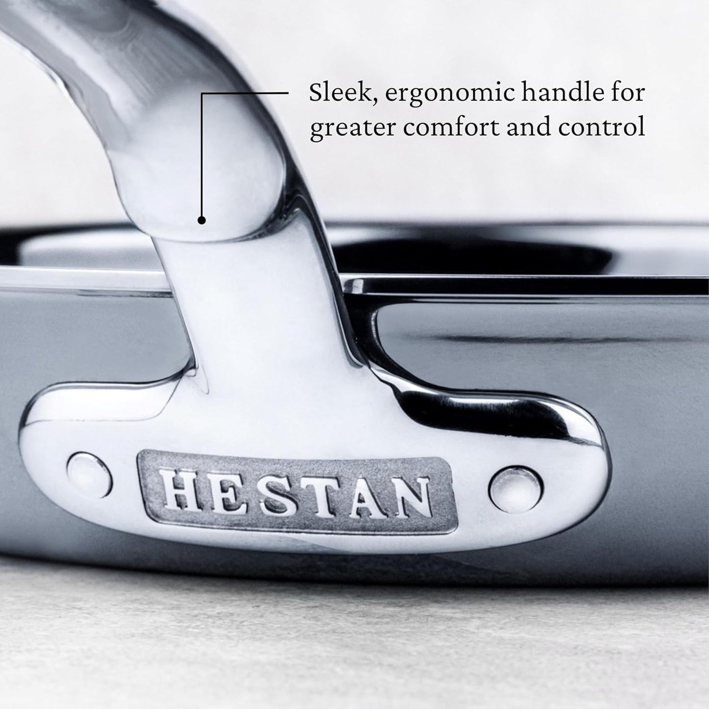 Hestan NanoBond Molecular Titanium Frying Pan, 8.5-Inch - PFAS-Free Stainless Steel Skillet, 4x Stronger, 1050°F Safe, Induction Compatible, Handcrafted Italy