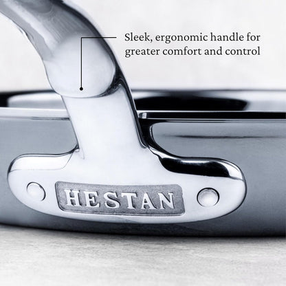 Hestan NanoBond Molecular Titanium Frying Pan, 8.5-Inch - PFAS-Free Stainless Steel Skillet, 4x Stronger, 1050°F Safe, Induction Compatible, Handcrafted Italy