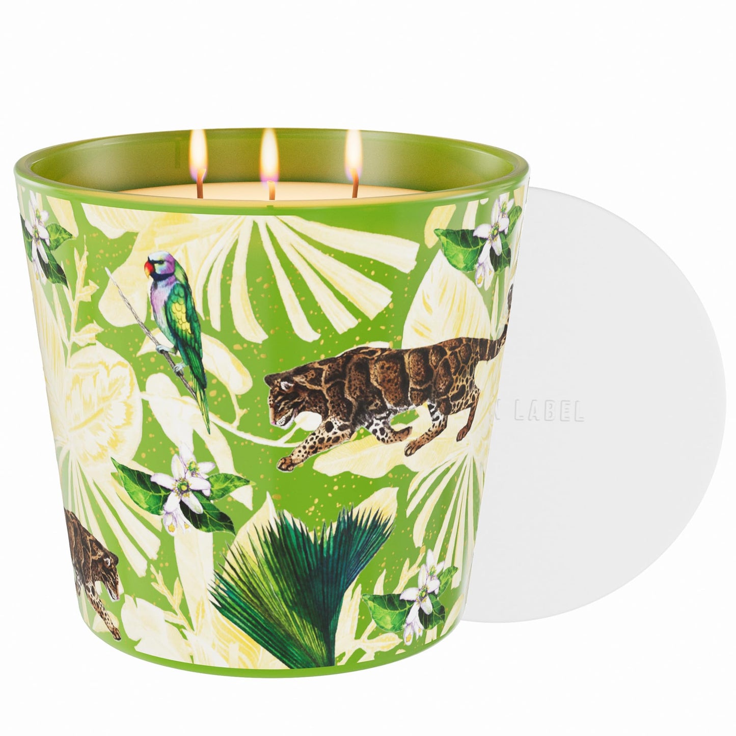 Verbena & Fig Leaf Scented Candle, 30oz Large 3 Wick Soy Candle, 100+ Hours Long Burning, Spa-Quality Aromatherapy for Home & Bathroom, Non-Toxic Luxury Candle Gifts for Housewarming