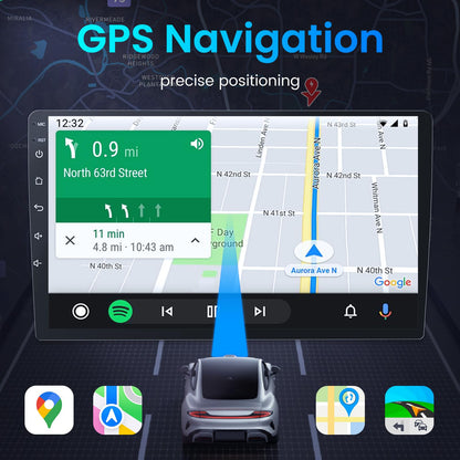 Android 13 Car Radio Stereo for Jeep Compass 2017-2020: [4+64G] 10 Inch 1280 * 800HD Touchscreen Head Unit Replacement with CarPlay Android Auto 5GWiFi GPS Bluetooth FM SWC Backup Camera