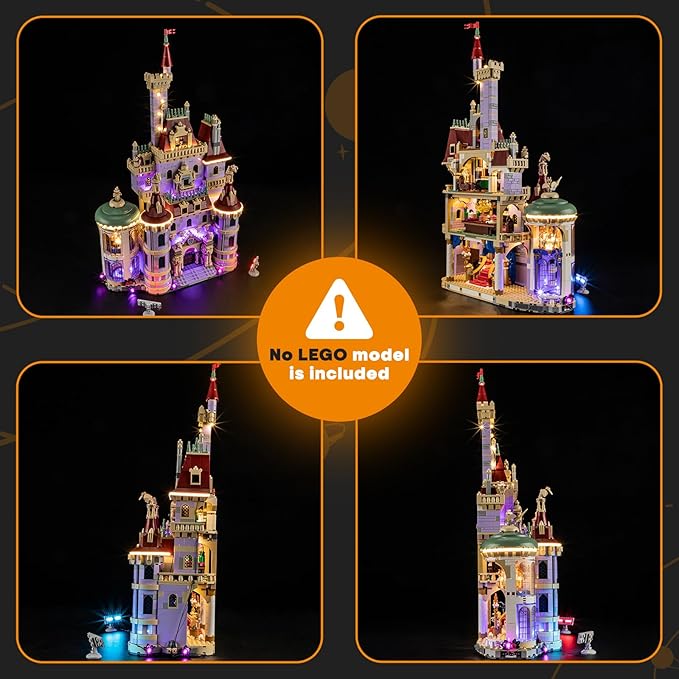 LIGHTAILING Light for Lego-43263 Beauty and The Beast Castle - Led Lighting Kit Compatible with Lego Building Blocks Model - NOT Included The Model Set