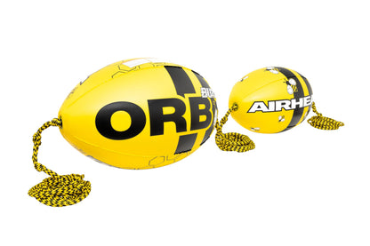 Airhead ORB Buzz Double Towable Tube Ball for Rope Lift to Reduce Water Spry, 60 ft with 4,100 lb Break Strength