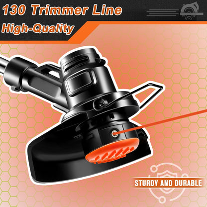 KAKO 130 Trimmer Line - Durable .130 Inch Square Weed Eater String | 720 Ft | Commercial Nylon