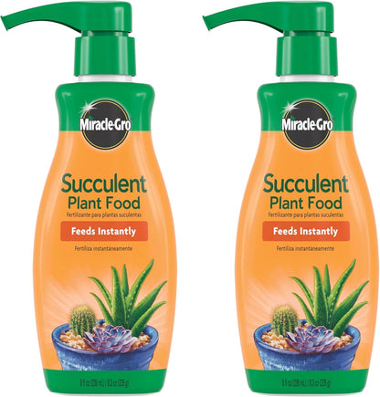 Miracle-Gro Succulent Plant Food - Liquid Fertilizer for Jade & Aloe - 8 fl. oz. (2 Pack) | Feed Every 2 Weeks