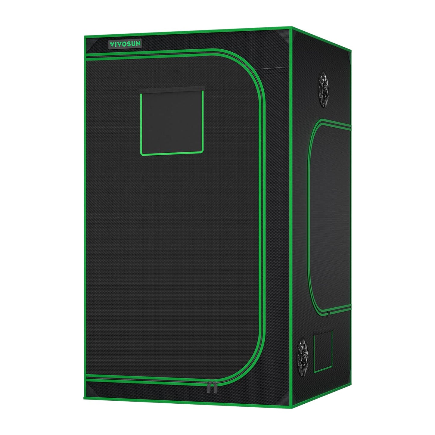 VIVOSUN S448 4x4 Grow Tent, 48"x48"x80" High Reflective Mylar Grow Tents with Observation Window and Floor Tray for Indoor Plant Growing Tents for Lumalight/Aerolight