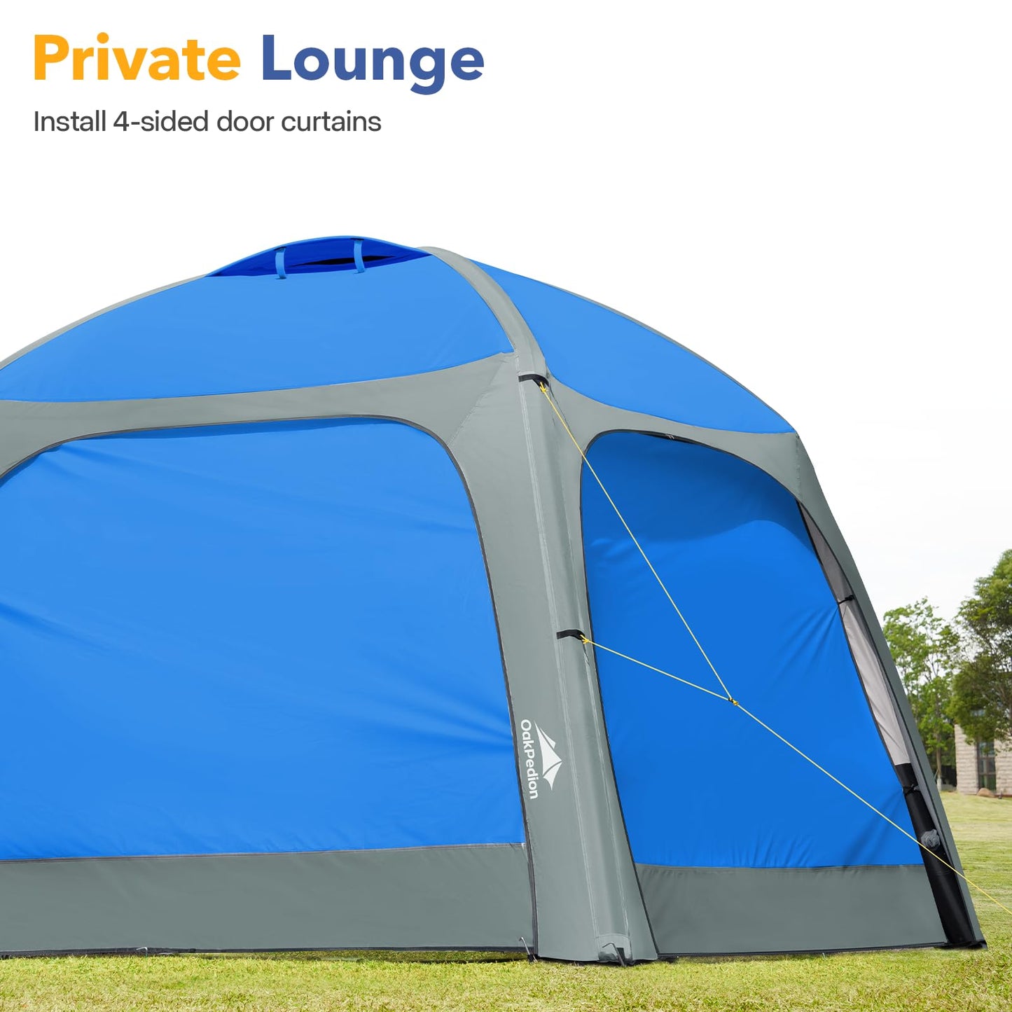 Instant Setup Inflatable Air Shelter 10x10ft Canopy Tent for Camping, with 4 Removable Side Panels for 6-8 Person – Ideal for Garden, Beach, Park, and Outdoor Events, Blue