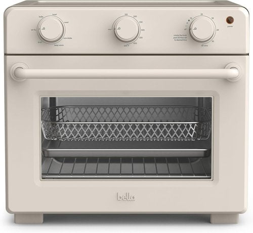 Bella Air Fry Toaster Oven - 7 Cooking Options, Dishwasher-Safe Trays, 1700W, Oatmilk Color