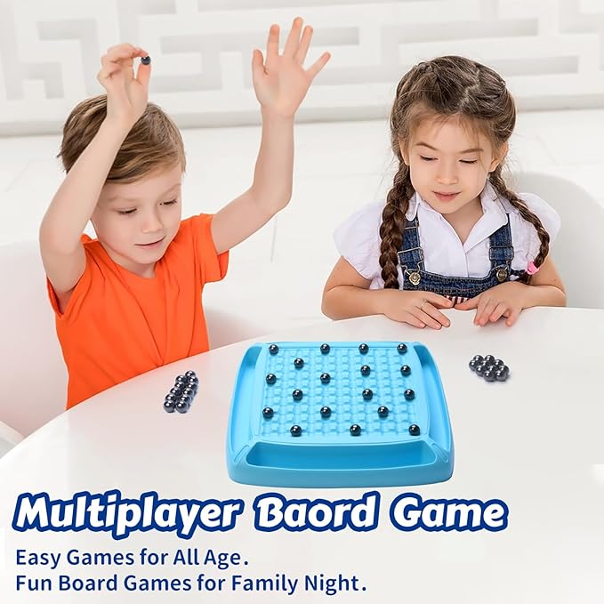 Magnet Game Board Game for Kids 8-12 Magnetic Game Chess Set for Kids and Adults Family and Friend Games Night Magnet Chess Game 40 Piceses 2-4 Players (Cyan)