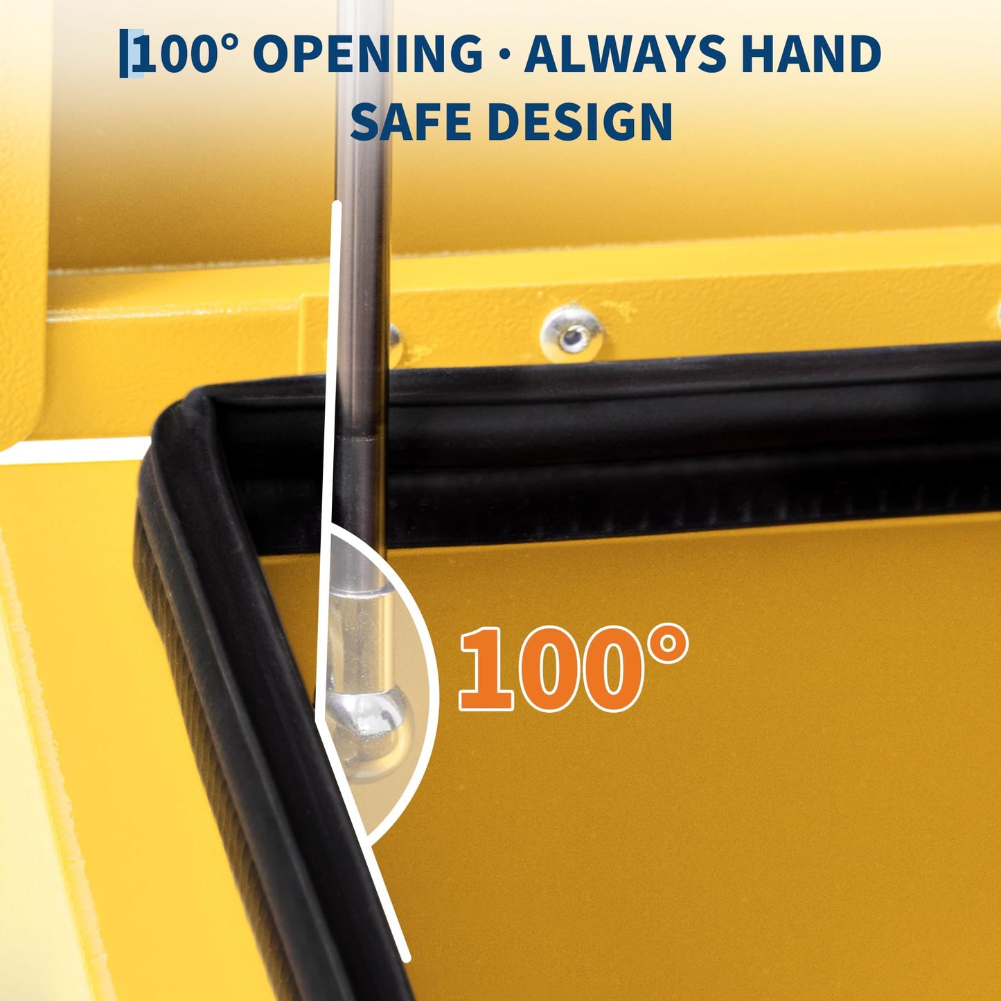 PrecisionAuto Truck Bed Toolbox Truck Tool Box Heavy Duty Steel Storage Cabinet Organizer Chest Jobsite for Pickup, RV, Trailer