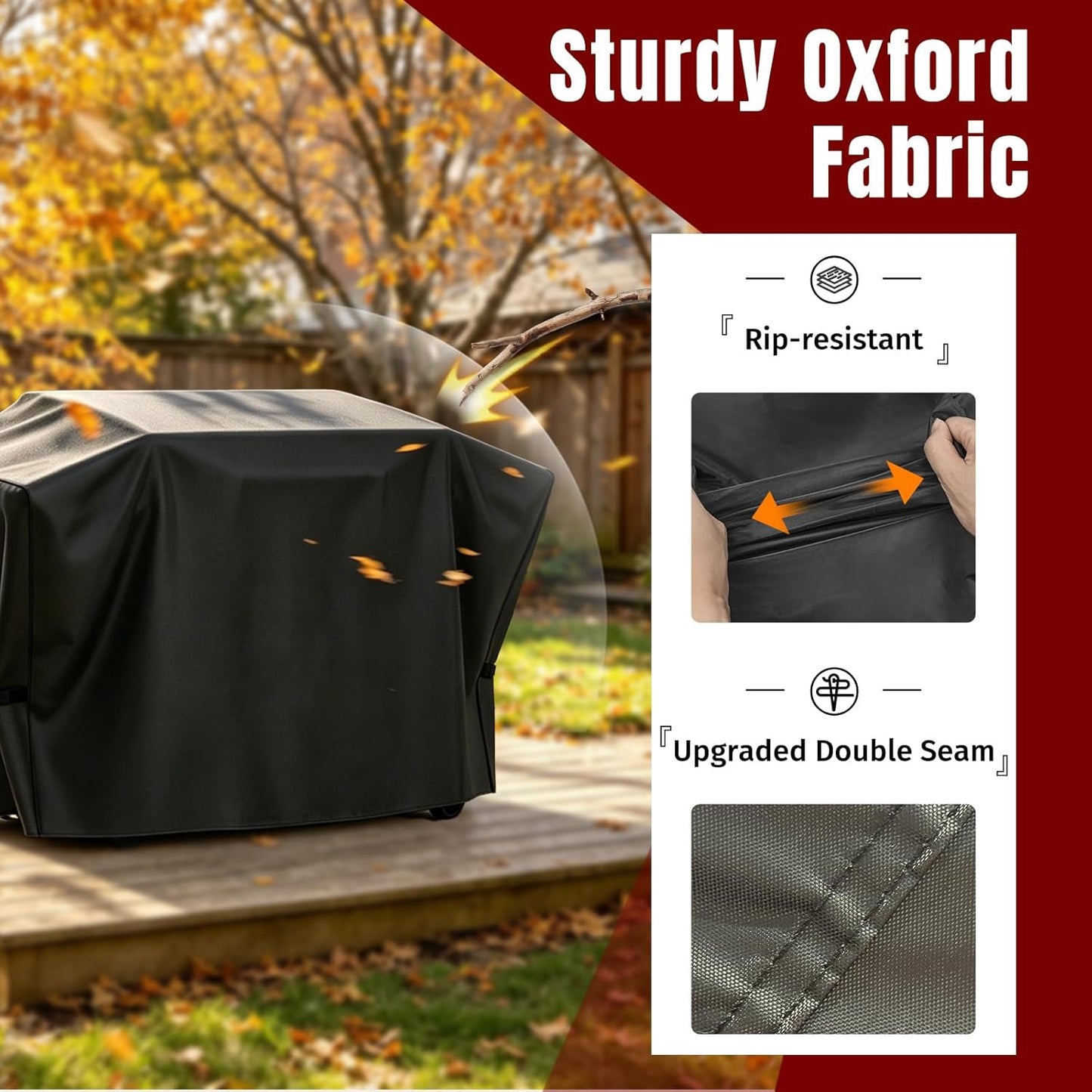 SHINESTAR Griddle Cover - Heavy Duty Waterproof & UV-Resistant for 36 Inch Blackstone Grill | Fits 4 Burner
