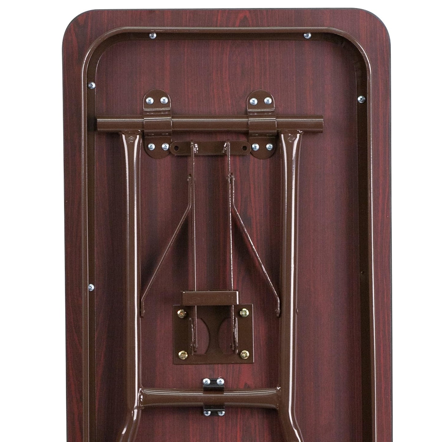 Flash Furniture Frankie Commercial Grade 5-Foot Mahogany Melamine Laminate Folding Training Table