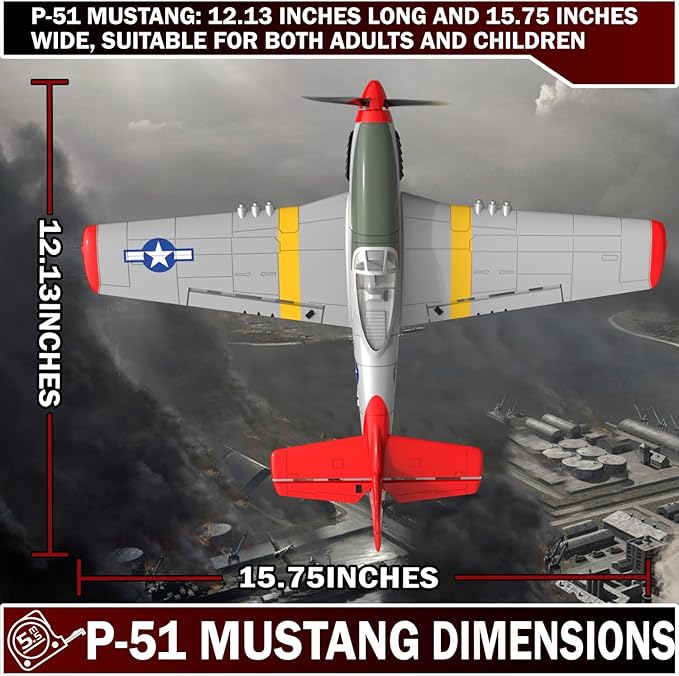 LEAMBE 4 Channel RC Plane Ready to Fly Aerobatic Aircraft Easy Control for Beginners P51 Mustang RC Airplane Best Gift for Adults
