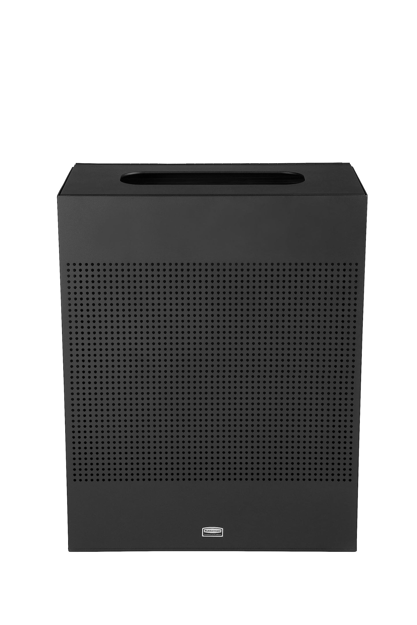 Rubbermaid Commercial Products Silhouette Large Rectangle Trash Can, 22.5 Gal, Black, Indoor for Offices/Hotel Lobbies/Front Desk