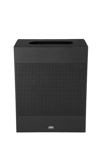 Rubbermaid Commercial Products Silhouette Large Rectangle Trash Can, 22.5 Gal, Black, Indoor for Offices/Hotel Lobbies/Front Desk