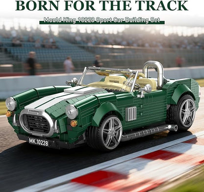 Mould King 10228 Cobra Car Building Sets 1198-Piece MOC Classic Sports Car Building Block Kits Collectible Racing Supercar Model for Adult &amp Teens Age 14+