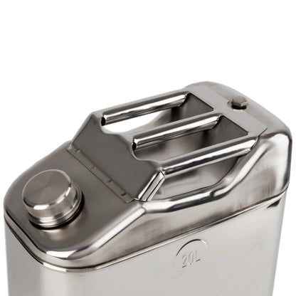 Swiss Link Stainless Steel Water Can 20L Portable Water Storage Container, 5 Gallon Jug for Camping, Emergency Storage, and Outdoor Activities