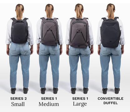 Knack Series 1 Laptop Backpack Fits up to 15 Inch - Knack Bags Carry-On Backpack, TSA Approved, Expandable Travel Backpacks With 3 Day Outfit Capacity (Indigo Blue, Medium)