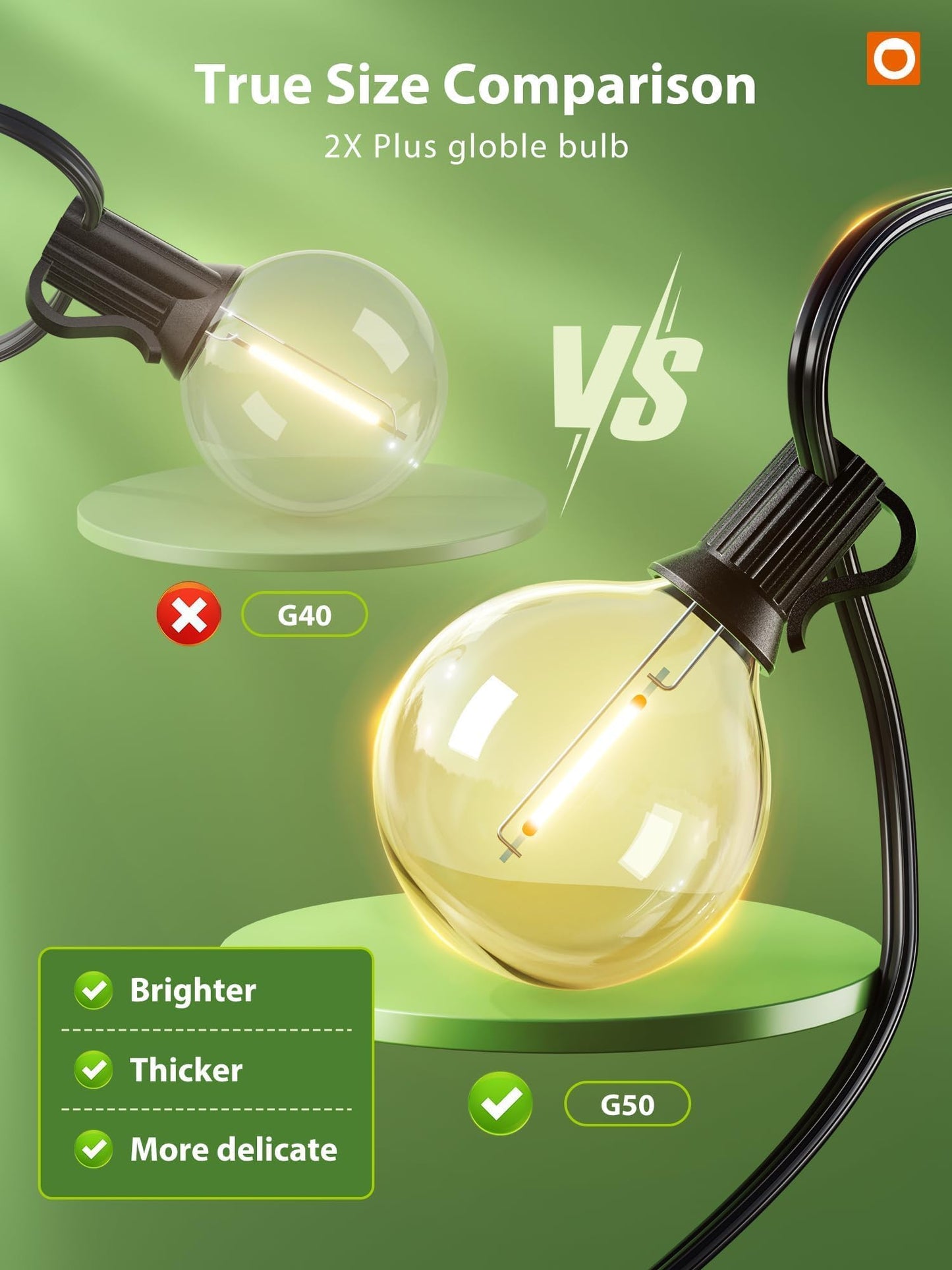 addlon 50FT Solar String Lights for Outside G50 Waterproof with USB Port Solar Patio Lights Outdoor Solar Powered LED Bulbs 3 Light Modes & 20 Inch Outdoor Ceiling Fans with Lights for Patios