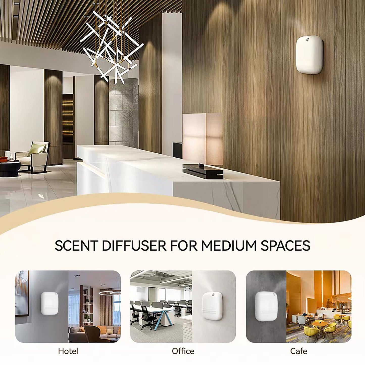 Upgraded Scent Air Machine for Home Cover Up to 2000 sq.ft, Waterless Essential Oil Diffuser 400ML, Hotel and Commercial Use, Waterless Cold Air Diffuser for Home, Office