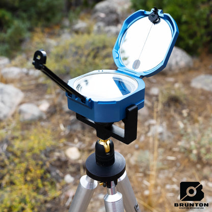 Brunton Ball & Socket Stability Mount for Pocket Transit Compass – Non-Magnetic Aluminum/Brass Tripod Adapter with 1/4-20 Thread for Precise Level Azimuth & Inclination Readings