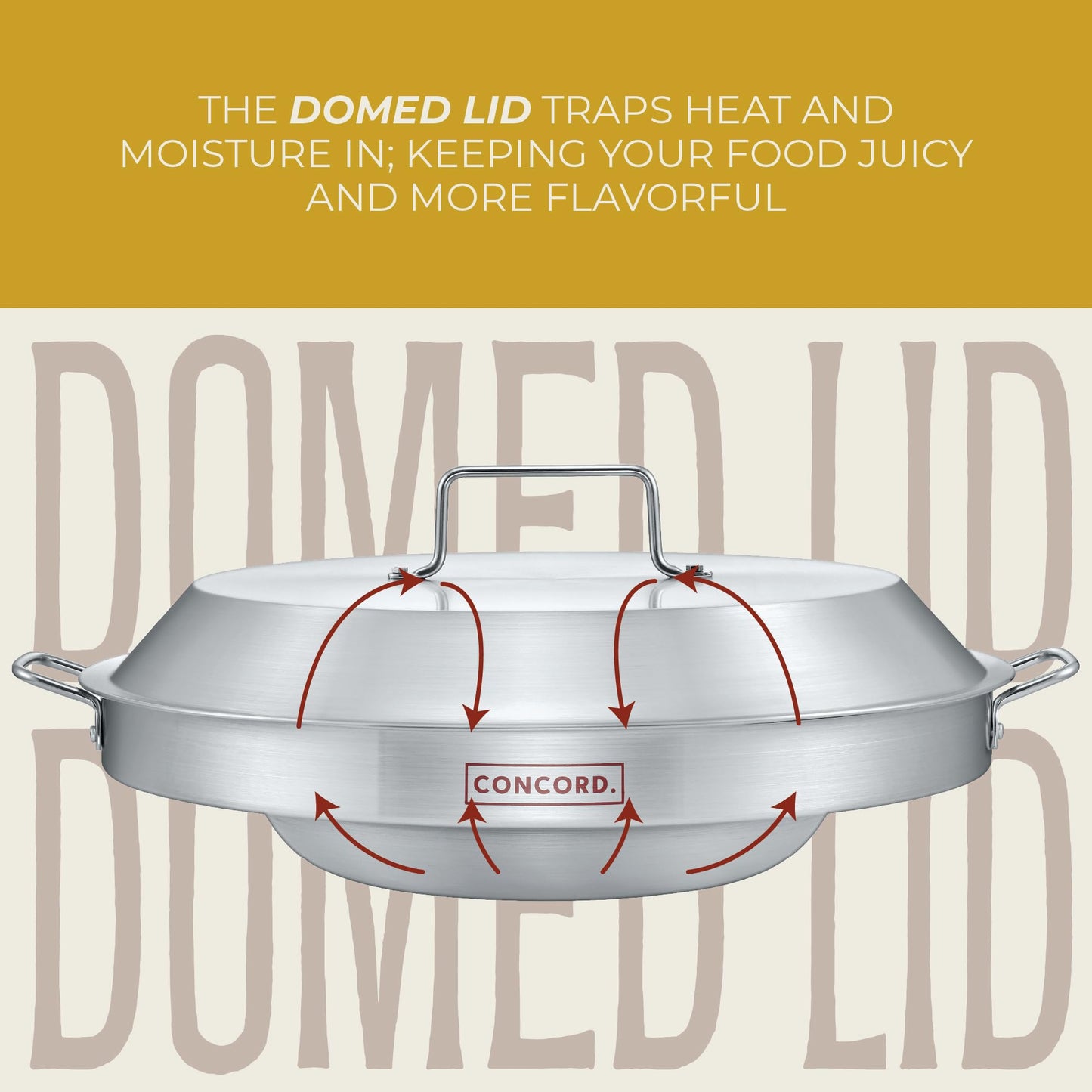 CONCORD Stainless Steel 3 Piece 22" Comal Cookware Set. Comales Discada Set