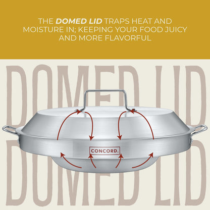 CONCORD Stainless Steel 3 Piece 22" Comal Cookware Set. Comales Discada Set