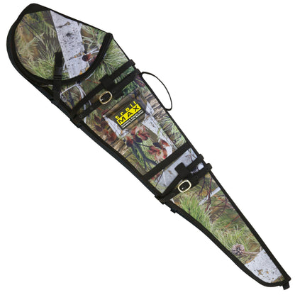 TrailMax Guardian Rifle Scabbard; Fully Enclosed Rifle Scabbard;Gun Case; Rifle Scabbard for Saddle; Accommodates 30 inch Barrel & 56mm Scope with 1 inch Turrets, Secure on a Horse, ATV/UTV; CAMO