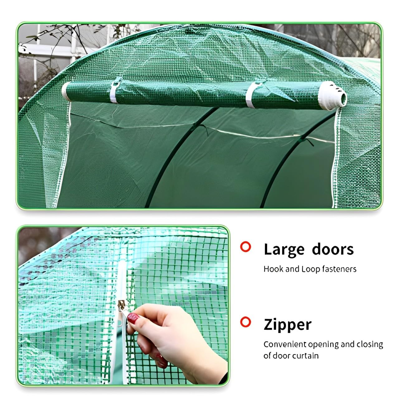 Greenhouse Walk-in Green House Greenhouse Kit with Observation Windows for Outdoor Plants Growing,Green Houses for Outside (L10'xW7'xH7')