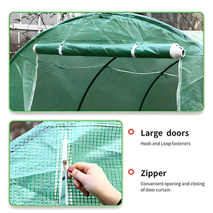 Greenhouse Walk-in Green House Greenhouse Kit with Observation Windows for Outdoor Plants Growing,Green Houses for Outside (L10'xW7'xH7')